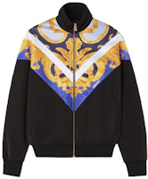Versace SS23 Colorblock Zip-Up Track Jacket Black 1008504-1A06205-5U670 Versace SS23 Colorblock Zip-Up Track Jacket Black 1008504-1A06205-5U670