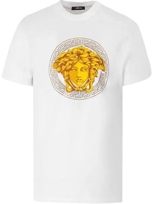 베르사체 SS23 크리스탈 메두사 프린트 크루넥 티셔츠 화이트 캐주얼 티 1006193-1A04213-1W000 Buy 베르사체 SS23 크리스탈 메두사 프린트 크루넥 티셔츠 화이트 캐주얼 티 1006193-1A04213-1W000