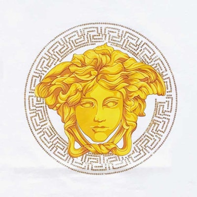 베르사체 SS23 크리스탈 메두사 프린트 크루넥 티셔츠 화이트 캐주얼 티 1006193-1A04213-1W000 Shop 베르사체 SS23 크리스탈 메두사 프린트 크루넥 티셔츠 화이트 캐주얼 티 1006193-1A04213-1W000