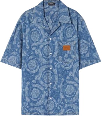 VERSACE 2023春夏花卉印花短袖休閒襯衫牛仔藍 男款 1007836-1A05765-1D520 Buy VERSACE 2023春夏花卉印花短袖休閒襯衫牛仔藍 男款 1007836-1A05765-1D520