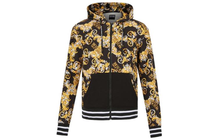 Versace SS23 Gold Two-Tone Zip-Up Long Sleeve Hoodie B7GZA701-S0830-899