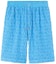 Buy VERSACE SS23 Jacquard Logo Straight-Cut Casual Shorts Blue 1010655-1A07695-1VA90