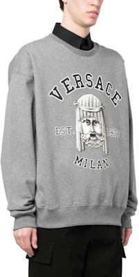 VERSACE SS23 Letter Logo Print Crewneck Long Sleeve Sweatshirt Gray Men’s. 1009462-1A06894-1E100 Purchase VERSACE SS23 Letter Logo Print Crewneck Long Sleeve Sweatshirt Gray Men’s. 1009462-1A06894-1E100