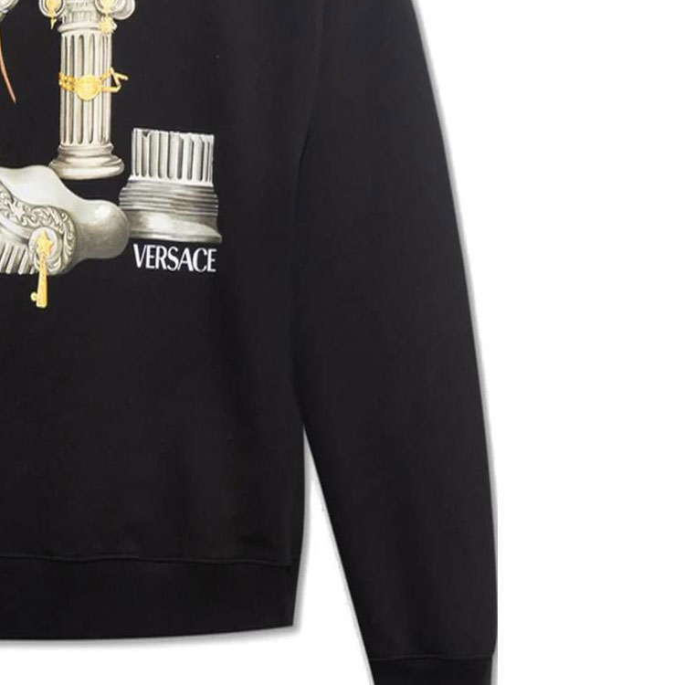 VERSACE SS23 Logo Print Crewneck Long Sleeve Sweatshirt  Black. 1010711-1A07775-1B000 圖 8