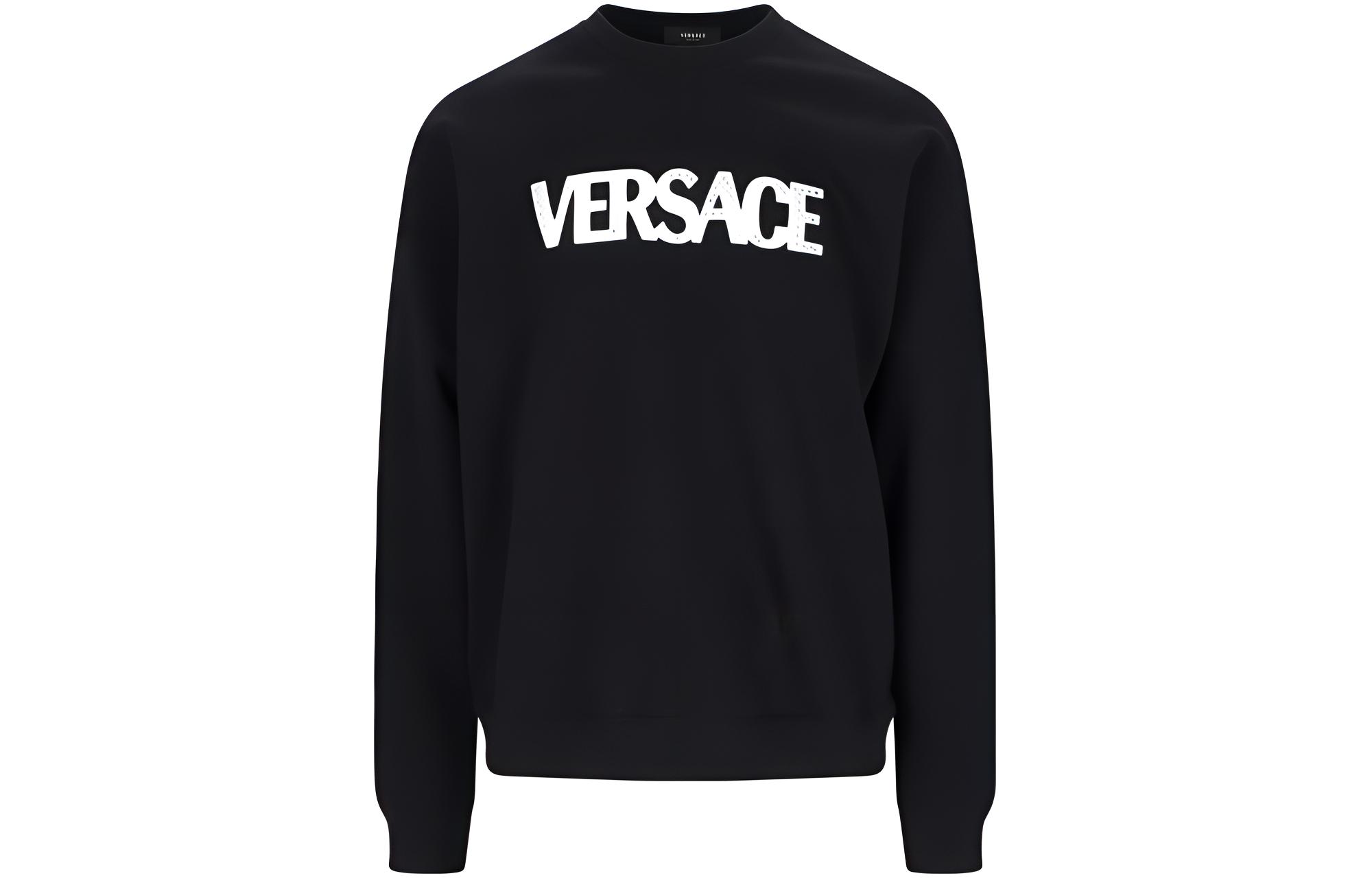 Versace SS23 Logo Print Crewneck Sweatshirt Men’s Black 1009340-1A06793-1B000