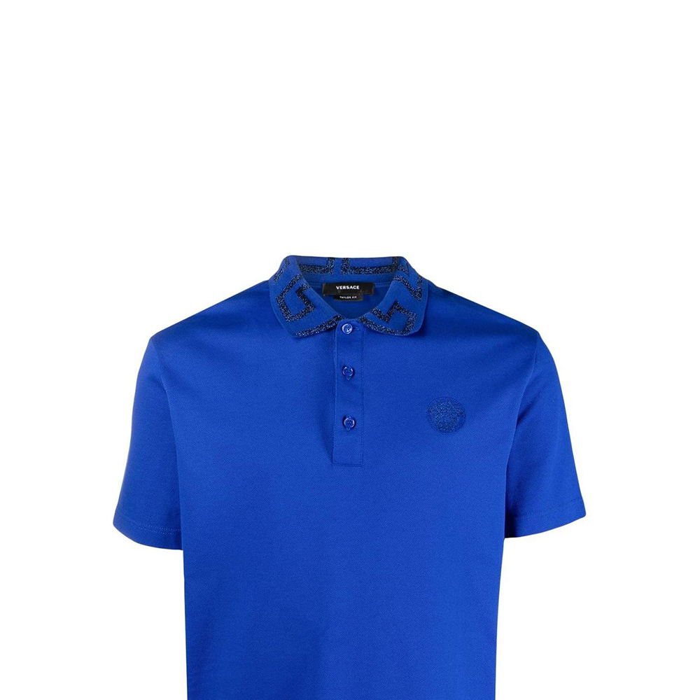 Details for 范思哲 SS23 男士蓝色标志印花短袖Polo衫 A874021-A06199-2UI70