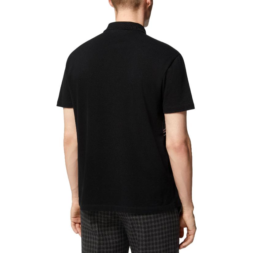 VERSACE SS23 Medusa Embroidered Straight-Cut Polo Shirt Men’s Black 1008495-1A06075-1B000 圖 6