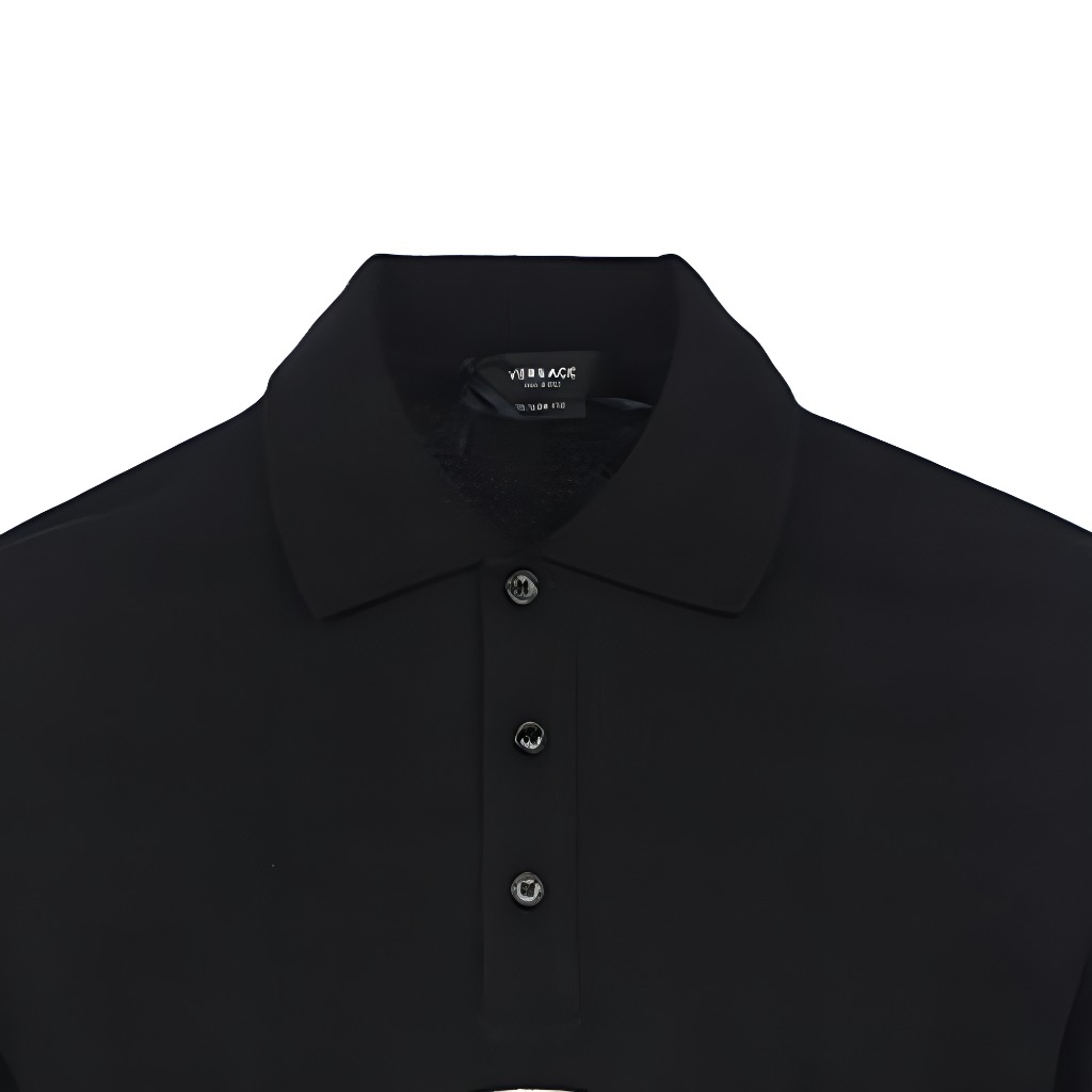 VERSACE SS23 Medusa Embroidered Straight-Cut Polo Shirt Men’s Black 1008495-1A06075-1B000 圖 8