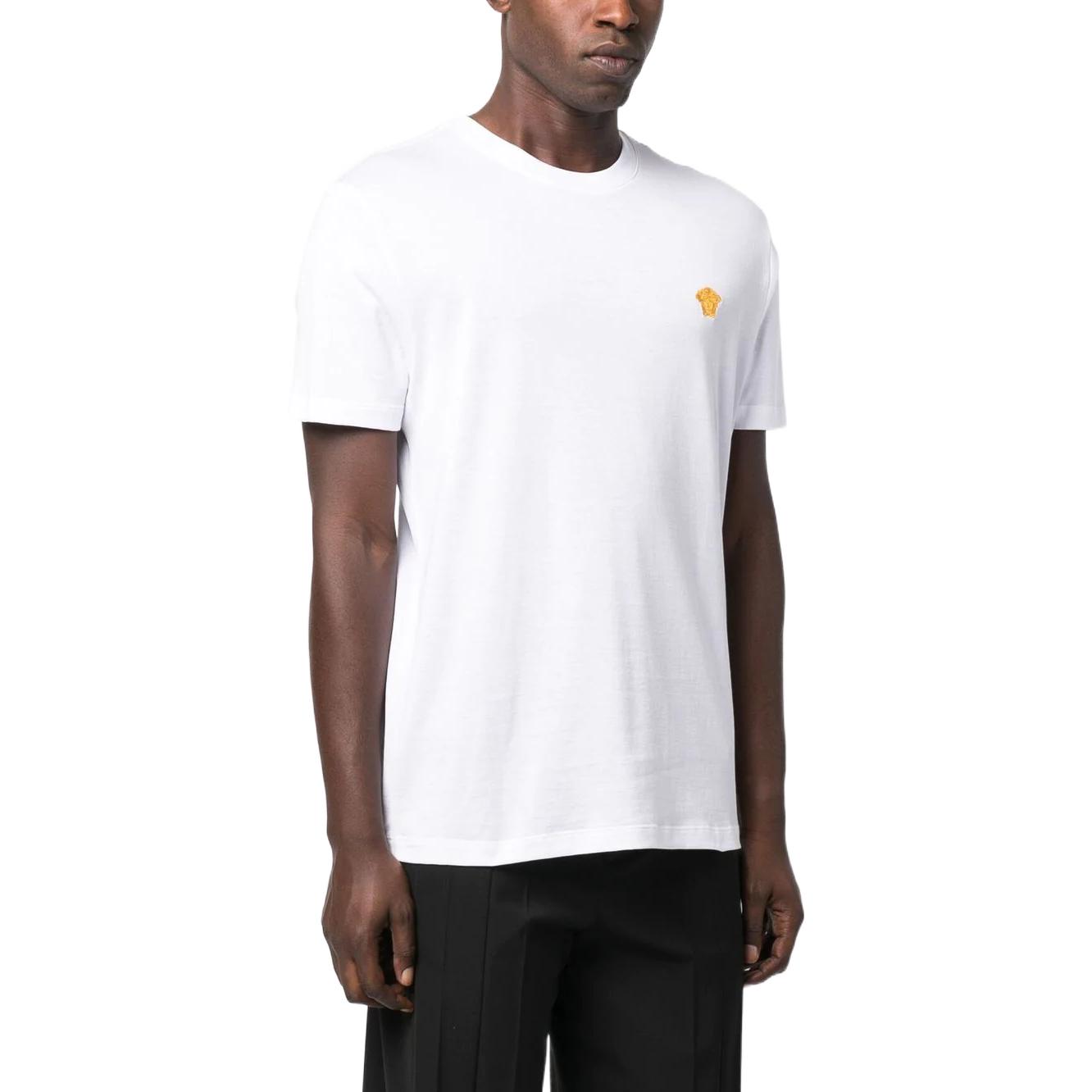 Details for ヴェルサーチ SS23 メデューサ刺繍 白 カジュアル 半袖 Tシャツ メンズ. 1008481-1A06063-1W000