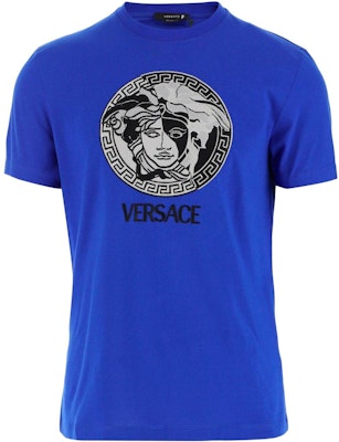 VERSACE SS23 Medusa Logo Print Blue Short Sleeve T-Shirt for Men. 1006984-1A04967-1UE30 Buy VERSACE SS23 Medusa Logo Print Blue Short Sleeve T-Shirt for Men. 1006984-1A04967-1UE30