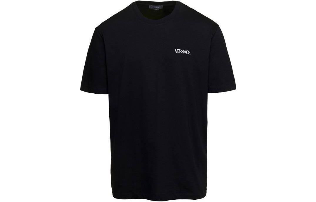 Lookbook VERSACE SS23 Kaos Casual Crewneck Motif Medusa Hitam. 1010645-1A07707-1B000