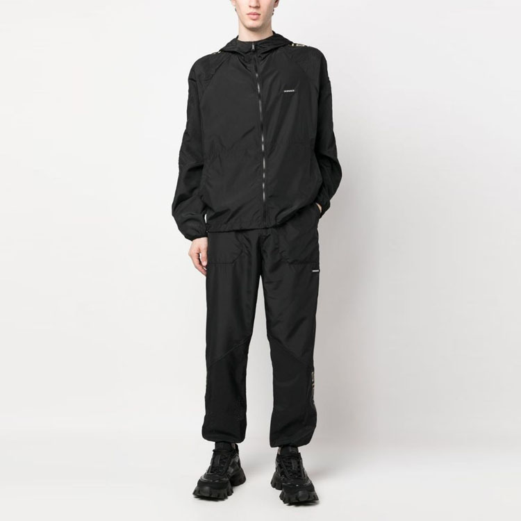 Lookbook Versace SS23 Pattern Print Jogger Knit Track Pants  Black 1008152-1A05631-1B000