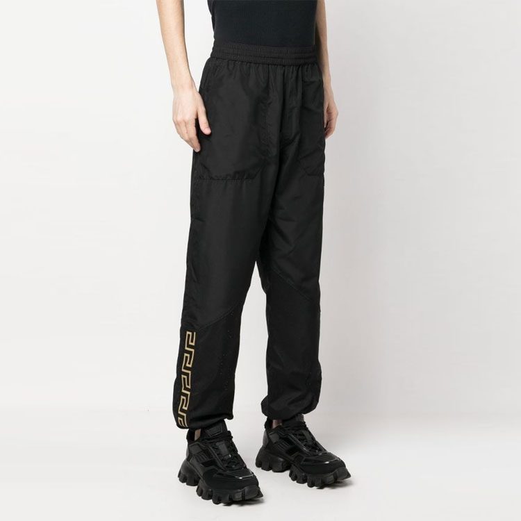 Purchase Versace SS23 Pattern Print Jogger Knit Track Pants  Black 1008152-1A05631-1B000