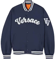 Versace SS23 Resort Colorblock Striped Logo Print Jacket Blue - Fashion 1008027-1A05725-1UD70 Versace SS23 Resort Colorblock Striped Logo Print Jacket Blue - Fashion 1008027-1A05725-1UD70