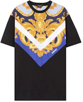 Order VERSACE SS23 度假系列多彩印花雲山黑色T恤 1008483-1A06065-5U670