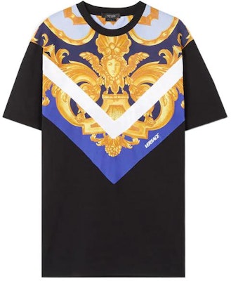 VERSACE SS23 Resort Multicolor Print Cloud Mountain Tee Black 1008483-1A06065-5U670 Order VERSACE SS23 Resort Multicolor Print Cloud Mountain Tee Black 1008483-1A06065-5U670