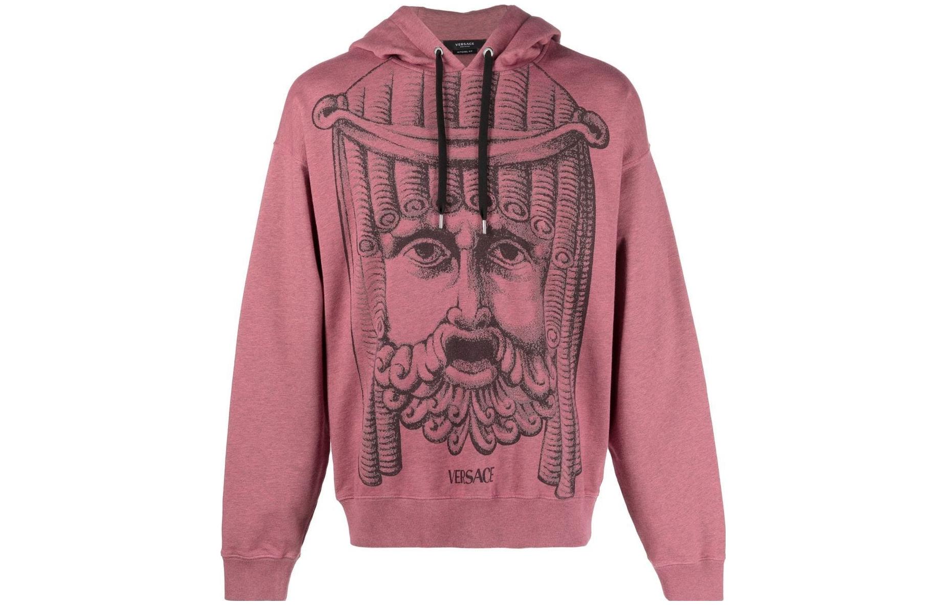 Versace SS23 Rose Graphic Hoodie with Portrait Print 1009341-1A06794-1PL50