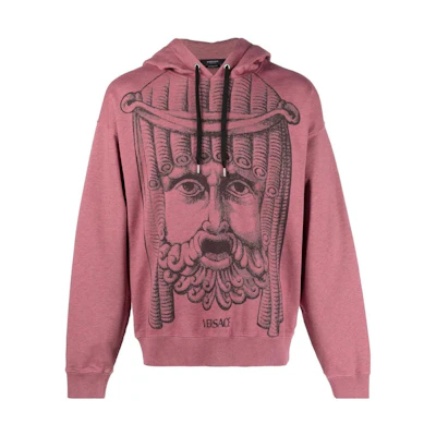 Versace SS23 Rose Graphic Hoodie with Portrait Print 1009341-1A06794-1PL50