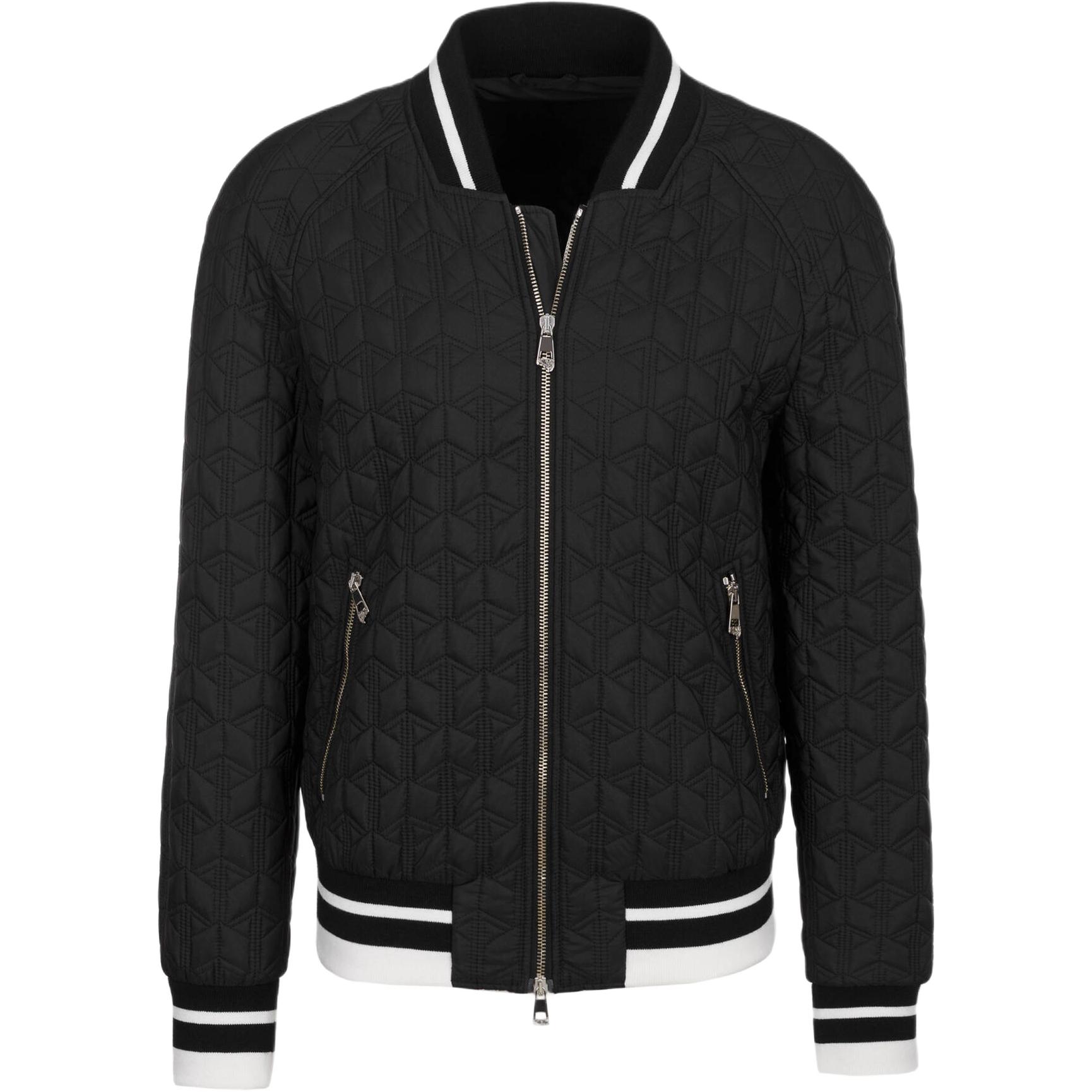 Versace SS23 Solid Color Hooded Long Sleeve Jacket Black V500492-VT00681-V1008