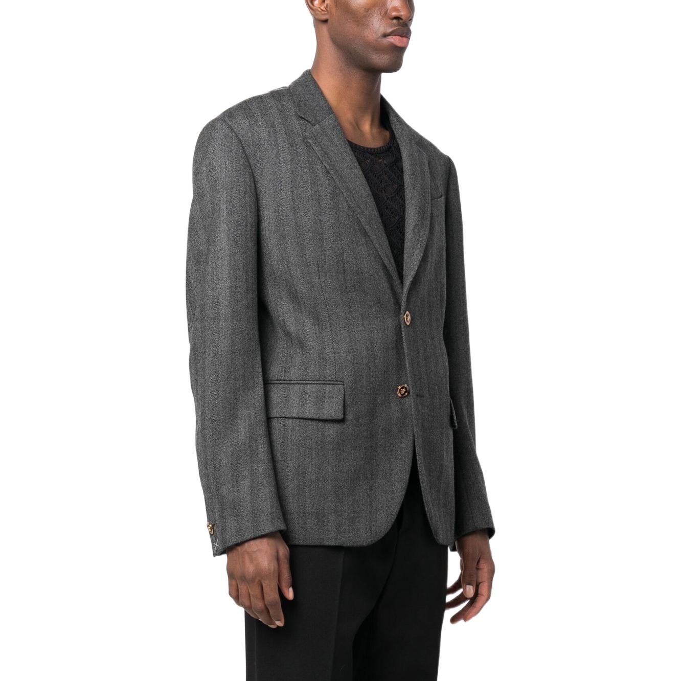 Purchase VERSACE SS23 條紋單排扣長袖西裝外套 - 灰色 1008069-1A05345-1E100