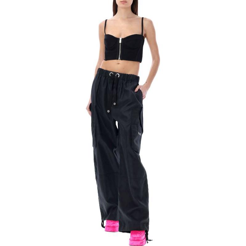 Lookbook VERSACE SS23 Unisex Solid Color Drawstring Casual Pants Black 1008344-1A06428-1B000
