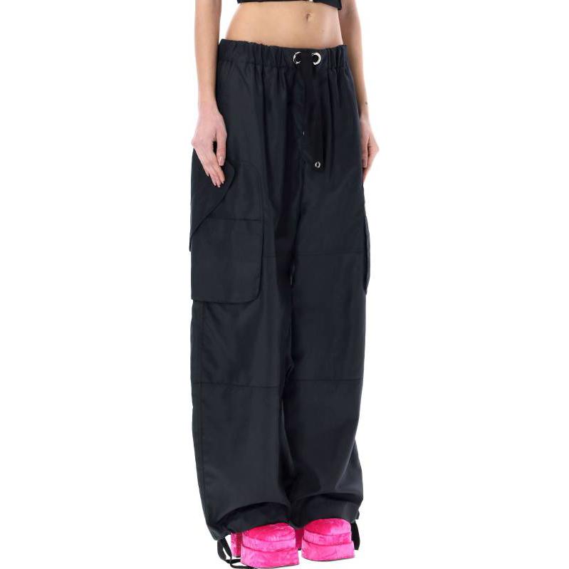 Purchase VERSACE SS23 Unisex Solid Color Drawstring Casual Pants Black 1008344-1A06428-1B000