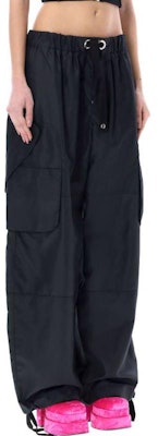 VERSACE SS23 Unisex Solid Color Drawstring Casual Pants Black 1008344-1A06428-1B000 Purchase VERSACE SS23 Unisex Solid Color Drawstring Casual Pants Black 1008344-1A06428-1B000