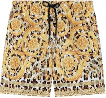 VERSACE SS24 Amber Yellow Patterned Tie Swim Shorts 1016218-1A12308-5W050 VERSACE SS24 Amber Yellow Patterned Tie Swim Shorts 1016218-1A12308-5W050