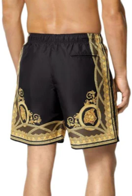 VERSACE SS24 Shorts Negros Rectos de Playa con Estampado Barroco. 1016218-1A11364-5BC60 Purchase VERSACE SS24 Shorts Negros Rectos de Playa con Estampado Barroco. 1016218-1A11364-5BC60