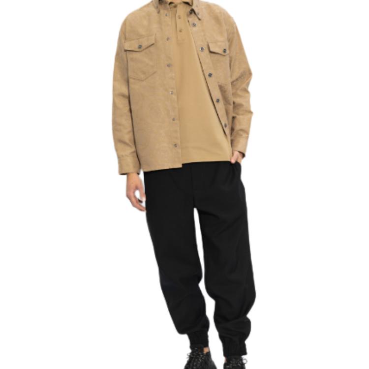 VERSACE SS24  Beige Polo Shirt with Logo Embroidery Short Sleeve Pullover. 1013910-1A09860-1KD40 圖 3