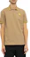 Shop VERSACE SS24 Beige Polo Shirt with Logo Embroidery Short Sleeve Pullover. 1013910-1A09860-1KD40