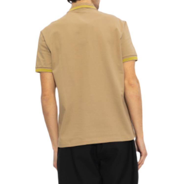 VERSACE SS24  Beige Polo Shirt with Logo Embroidery Short Sleeve Pullover. 1013910-1A09860-1KD40 圖 5