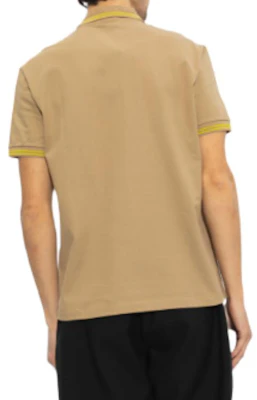 VERSACE SS24 Beige Polo Shirt with Logo Embroidery Short Sleeve Pullover. 1013910-1A09860-1KD40 Purchase VERSACE SS24 Beige Polo Shirt with Logo Embroidery Short Sleeve Pullover. 1013910-1A09860-1KD40