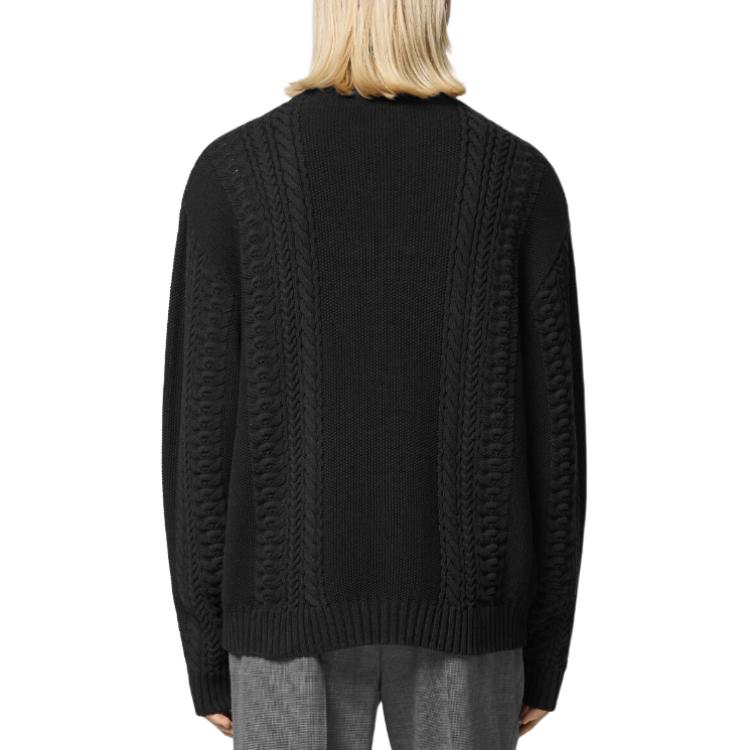 VERSACE SS24  Black Knit Sweater with Solid Logo Embroidery. 1015634-1A11003-1B000 圖 4