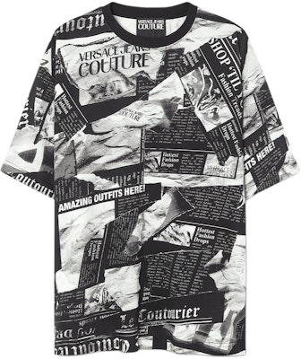 范思哲 SS24 黑色字母印花宽松款圆领T恤 E76GAH6L0-EJS275-E899 Order 范思哲 SS24 黑色字母印花宽松款圆领T恤 E76GAH6L0-EJS275-E899