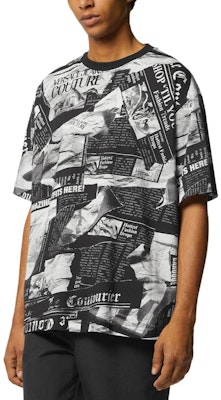 范思哲 SS24 黑色字母印花宽松款圆领T恤 E76GAH6L0-EJS275-E899 Purchase 范思哲 SS24 黑色字母印花宽松款圆领T恤 E76GAH6L0-EJS275-E899