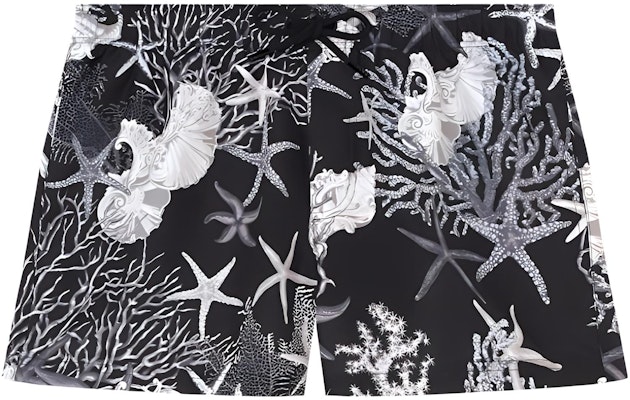 베르사체 SS24 블랙 패턴 밴딩 스트레이트 비치 반바지. 1016217-1A11347-5BC70 Buy 베르사체 SS24 블랙 패턴 밴딩 스트레이트 비치 반바지. 1016217-1A11347-5BC70