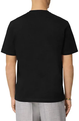 Versace SS24 黑色短袖花卉印花圓領T恤 1013302-1A11409-2B510 Shop Versace SS24 黑色短袖花卉印花圓領T恤 1013302-1A11409-2B510