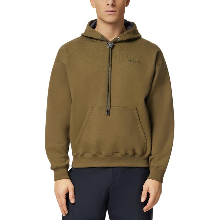 VERSACE SS24  Green Logo Embroidered Hoodie. 1008661-1A06213-1GM10 圖 3