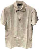VERSACE SS24 Grey Logo Embroidered Casual Polo Shirt. 1011851-A231377-2E800 VERSACE SS24 Grey Logo Embroidered Casual Polo Shirt. 1011851-A231377-2E800