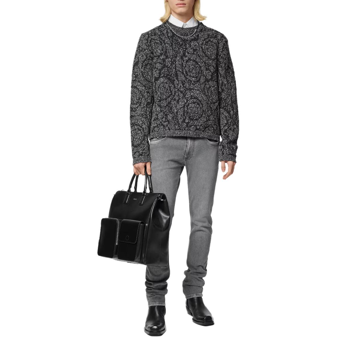 VERSACE SS24  Low-Rise Slim Fit Five-Pocket Jeans - Gray 1011693-1A11274-1D280 圖 3