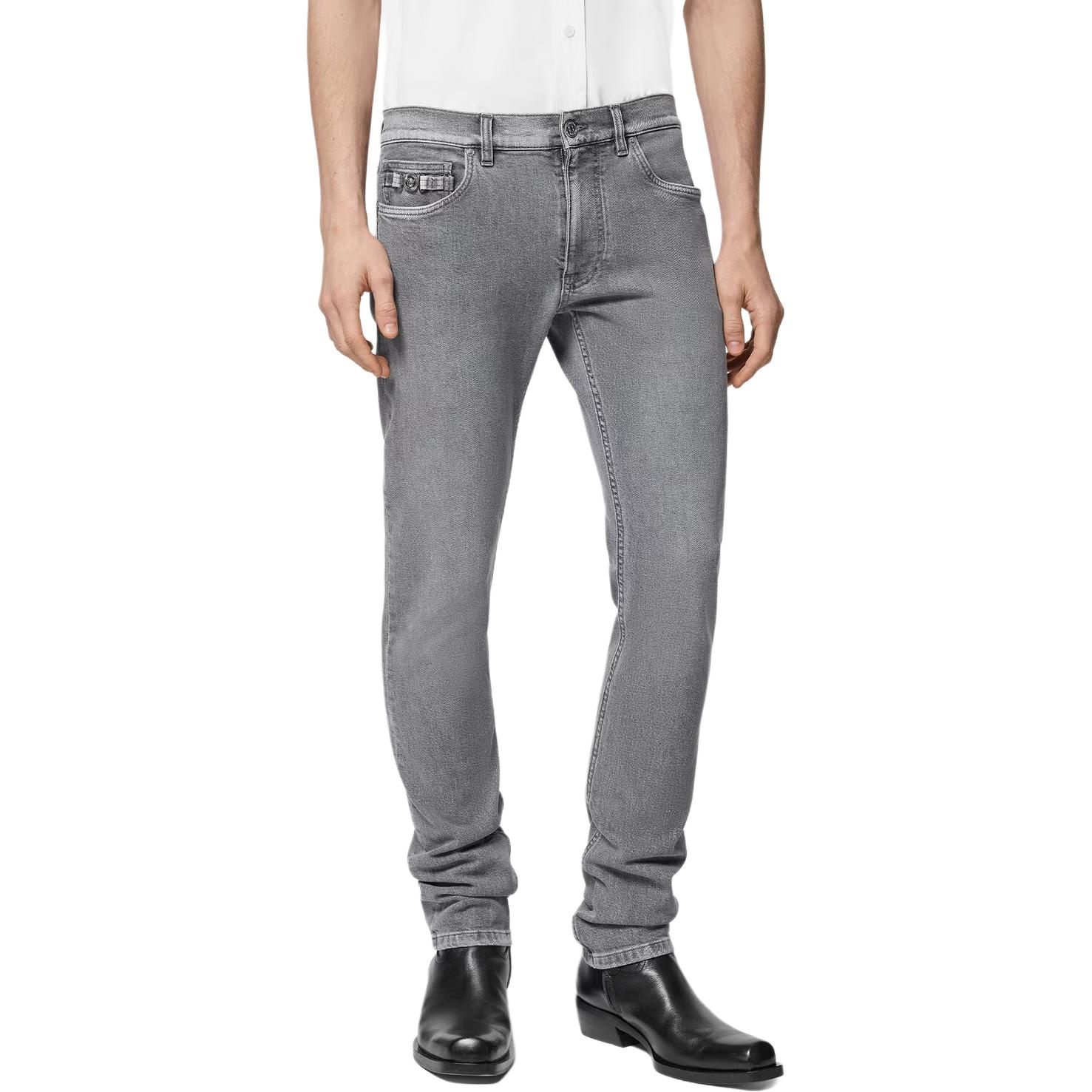 VERSACE SS24  Low-Rise Slim Fit Five-Pocket Jeans - Gray 1011693-1A11274-1D280 圖 4
