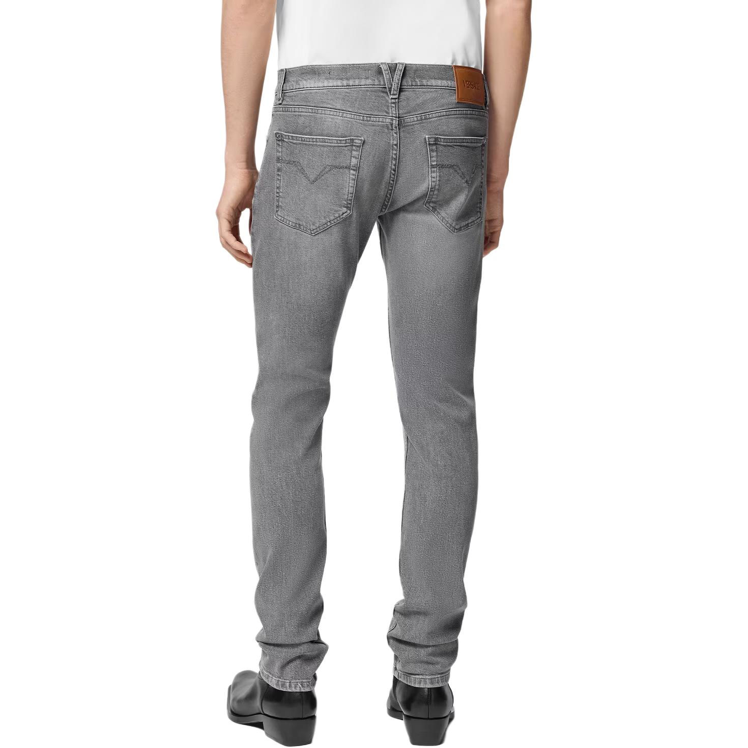 VERSACE SS24  Low-Rise Slim Fit Five-Pocket Jeans - Gray 1011693-1A11274-1D280 圖 5