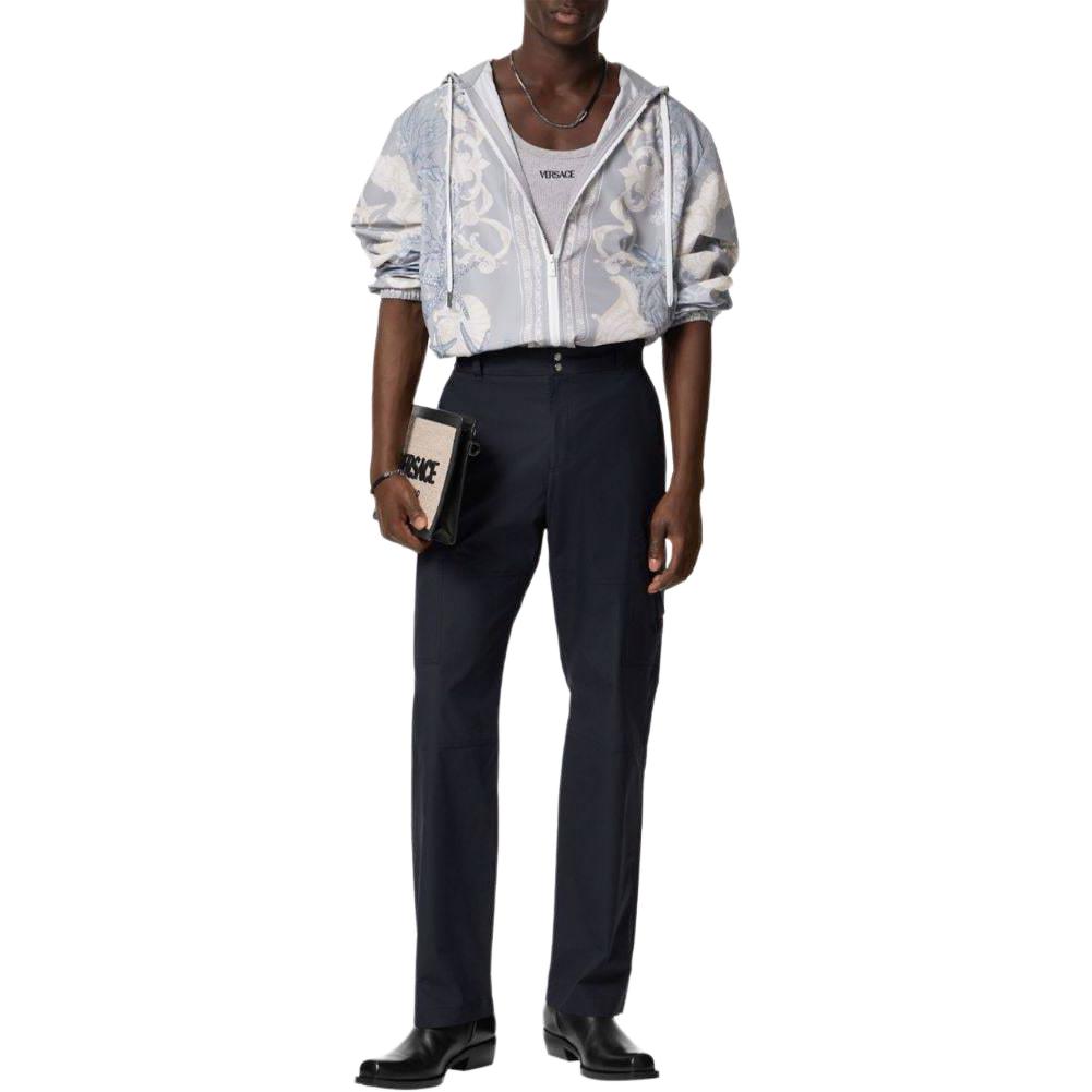 VERSACE SS24  Printed Hooded Zip-Up Jacket Grey 1014855-1A11380-5E360 圖 3