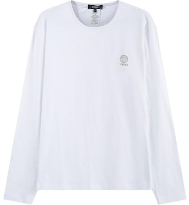 范思哲 SS24 修身印花长袖圆领T恤 双包装 白色 AU10197-1A10011-A1001 Lookbook 范思哲 SS24 修身印花长袖圆领T恤 双包装 白色 AU10197-1A10011-A1001