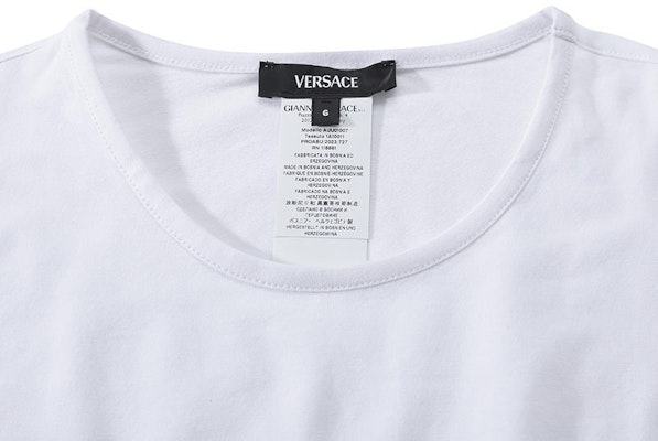 范思哲 SS24 修身印花长袖圆领T恤 双包装 白色 AU10197-1A10011-A1001 Cheap 范思哲 SS24 修身印花长袖圆领T恤 双包装 白色 AU10197-1A10011-A1001