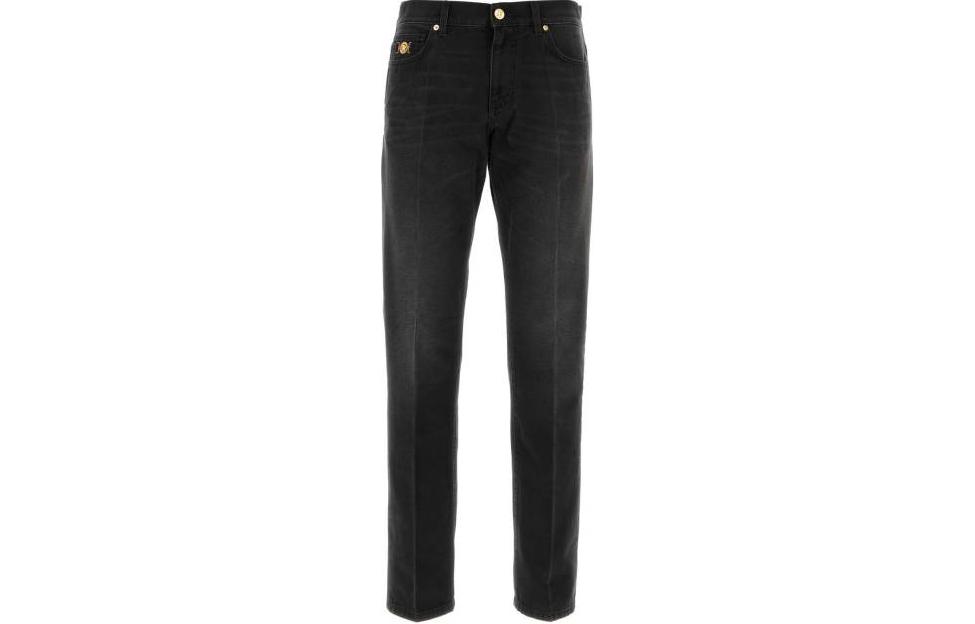 Versace SS24  Solid Straight-Leg Casual Jeans Black 1010816-1A09587-1D510 圖 2