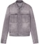 Order VERSACE SS24 Washed Denim Jacket with Point Collar in Light Grey. 1015847-1A11349-1D280