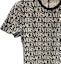 Shop VERSACE SS24 All-over Logo Print Pullover T-Shirt Black 1015243-1A10783-5B040