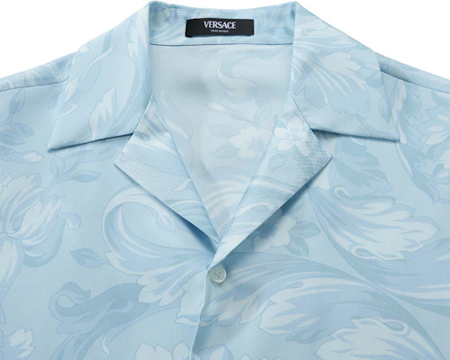 Versace SS24 巴洛克印花單排扣夏威夷襯衫 天藍 男款 1003926-1A09582-5U940 Purchase Versace SS24 巴洛克印花單排扣夏威夷襯衫 天藍 男款 1003926-1A09582-5U940